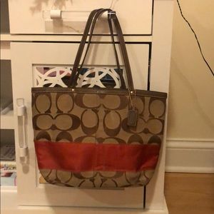 Coach Signature Stripe Tote